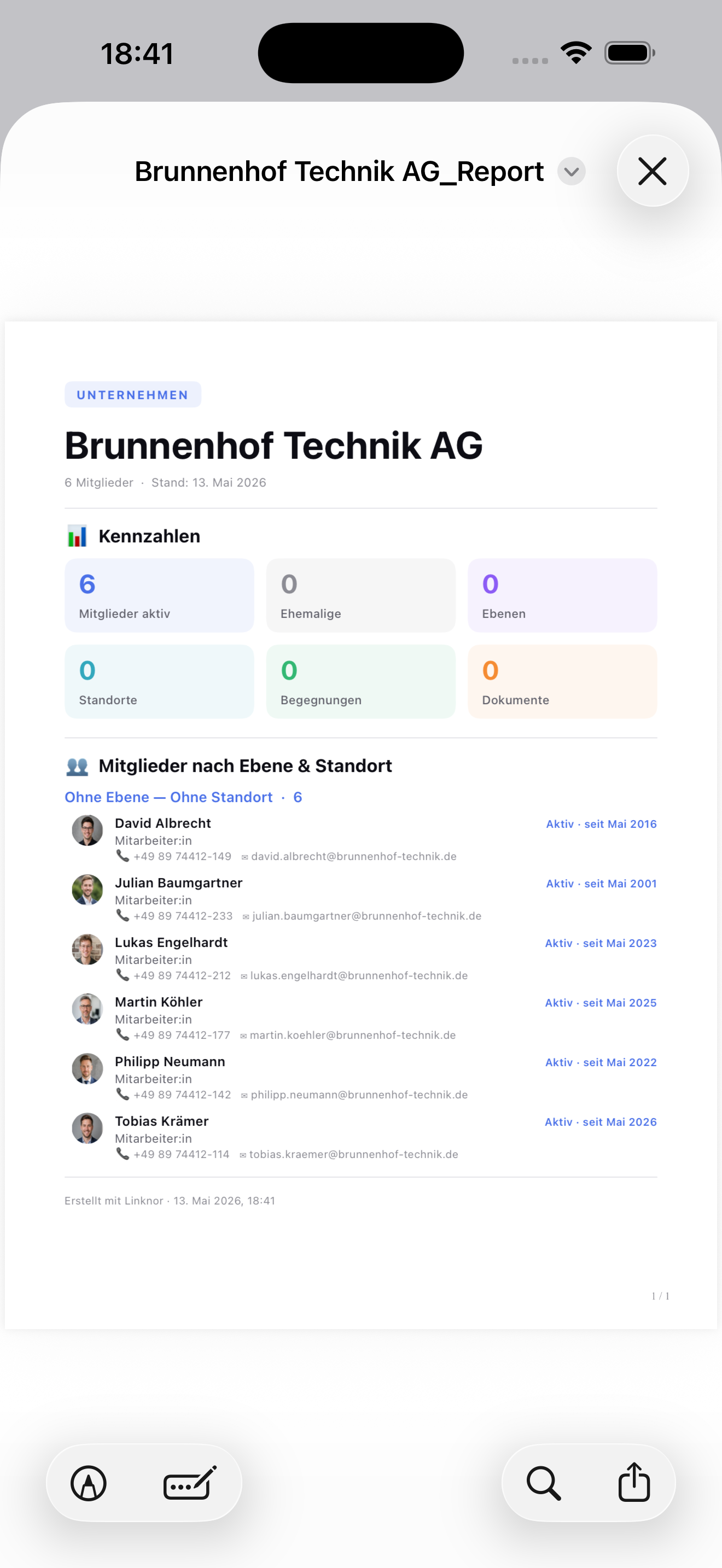 Import- und Export-Funktionen inklusive QR-Code-Scan